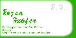 rozsa hupfer business card